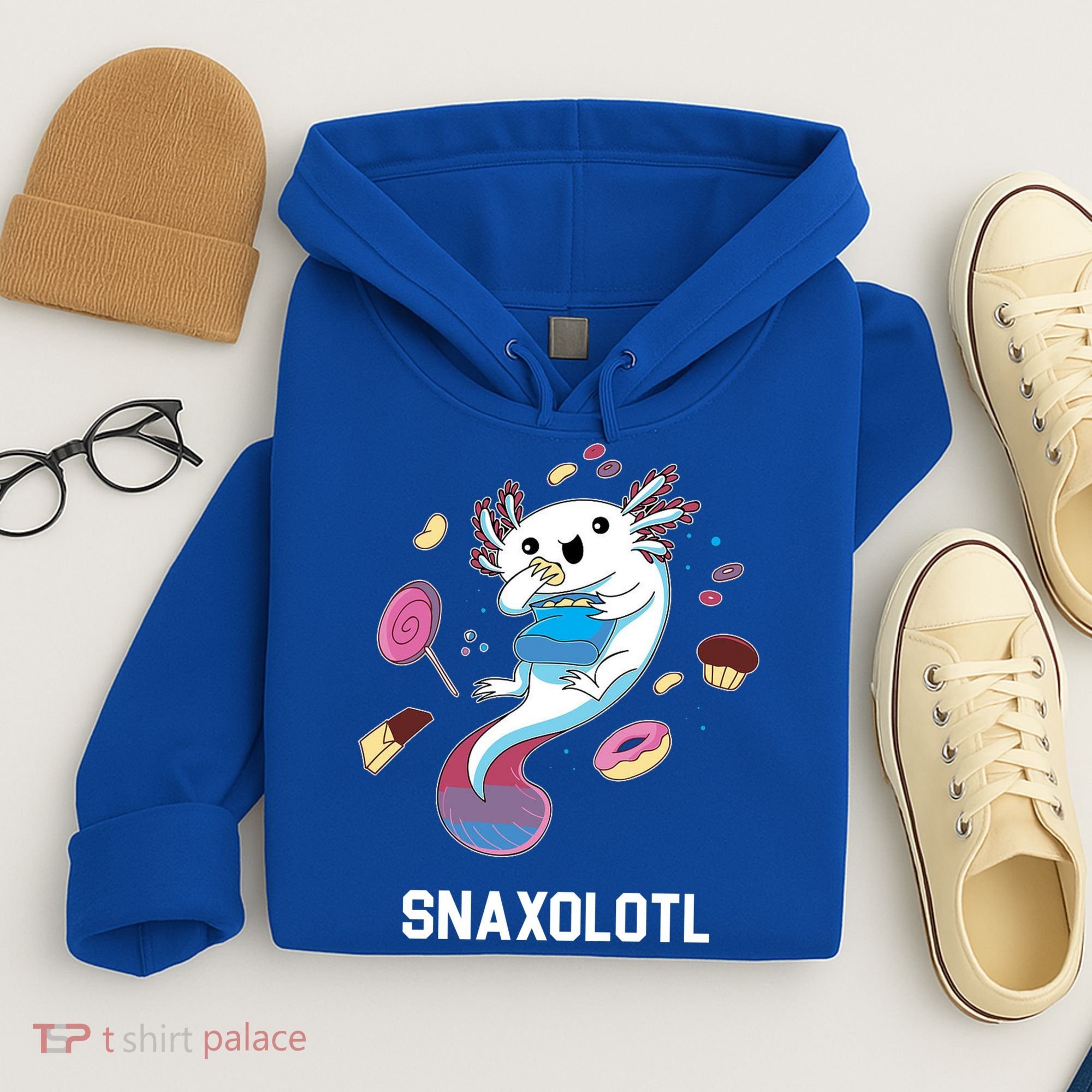Snaxolotl Axolotl Donuts Cupcakes Candy Junk Food Hoodie