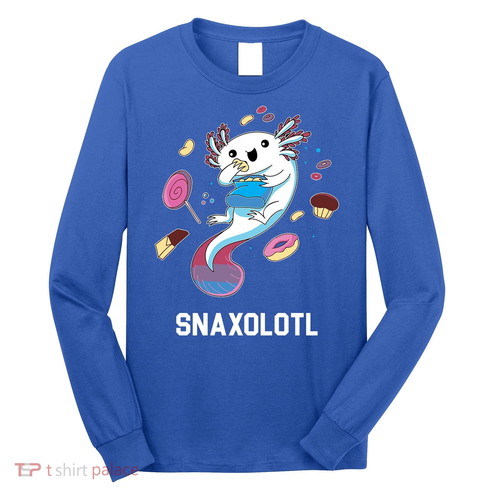 Snaxolotl Axolotl Donuts Cupcakes Candy Junk Food Long Sleeve Shirt