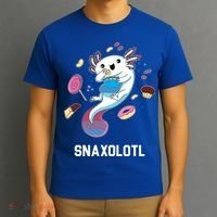 Snaxolotl Axolotl Donuts Cupcakes Candy Junk Food T-Shirt thumb 3