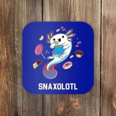 Snaxolotl Axolotl Donuts Cupcakes Candy Junk Food Coaster