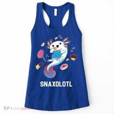 Snaxolotl Axolotl Donuts Cupcakes Candy Junk Food Women's Tank Top