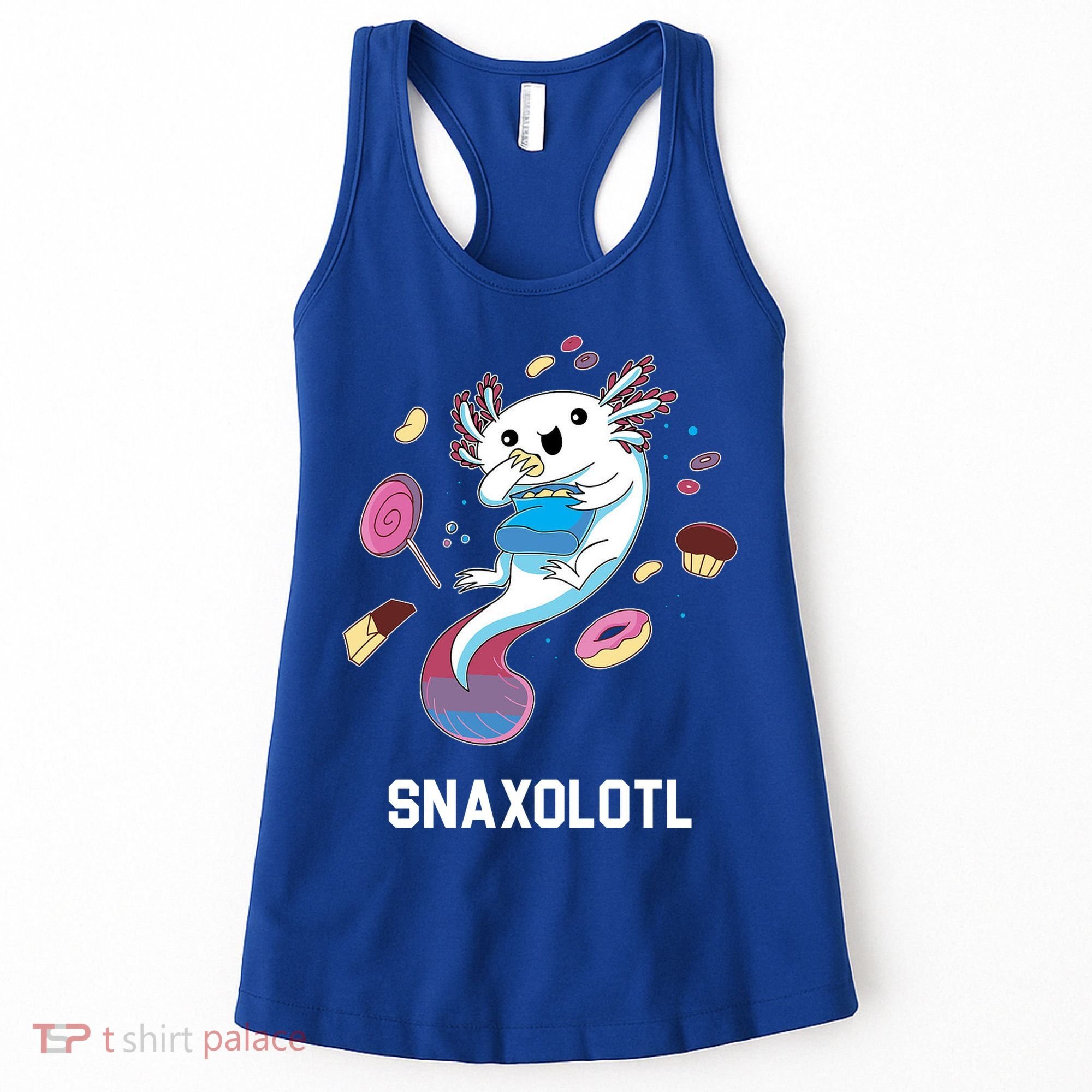 Snaxolotl Axolotl Donuts Cupcakes Candy Junk Food Women's Tank Top