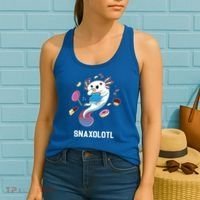 Snaxolotl Axolotl Donuts Cupcakes Candy Junk Food Women's Tank Top thumb 2