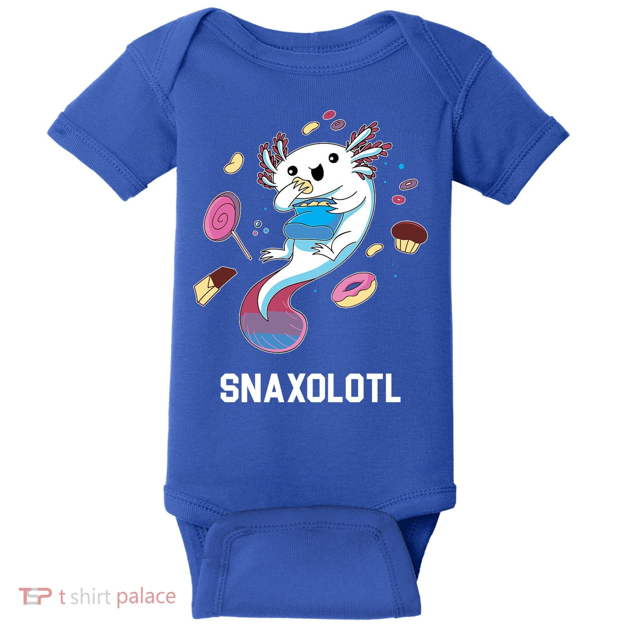 Snaxolotl Axolotl Donuts Cupcakes Candy Junk Food Baby Bodysuit