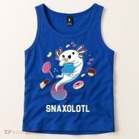 Snaxolotl Axolotl Donuts Cupcakes Candy Junk Food Tank Top thumb 2