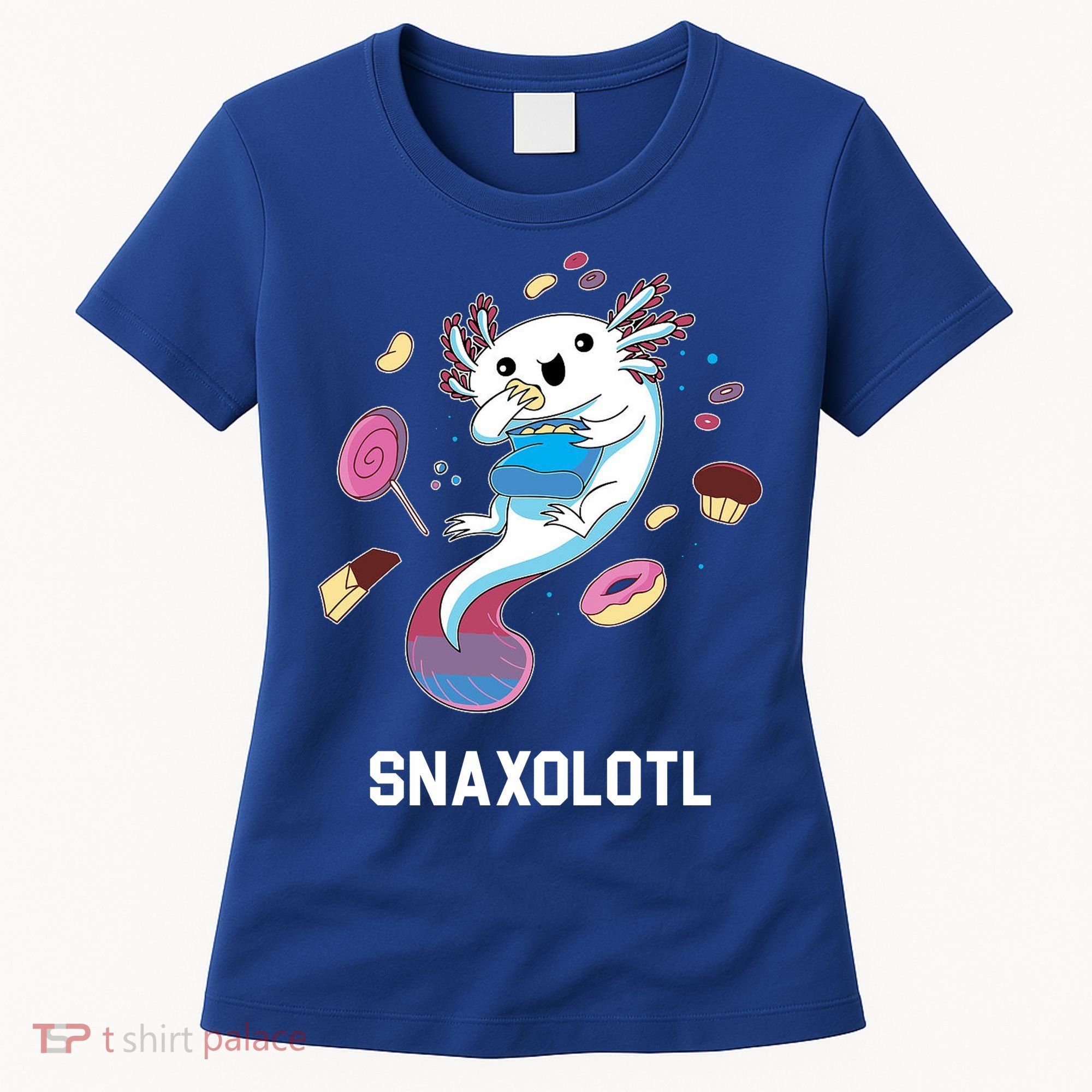 Snaxolotl Axolotl Donuts Cupcakes Candy Junk Food Women's T-Shirt