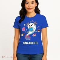 Snaxolotl Axolotl Donuts Cupcakes Candy Junk Food Women's T-Shirt thumb 4