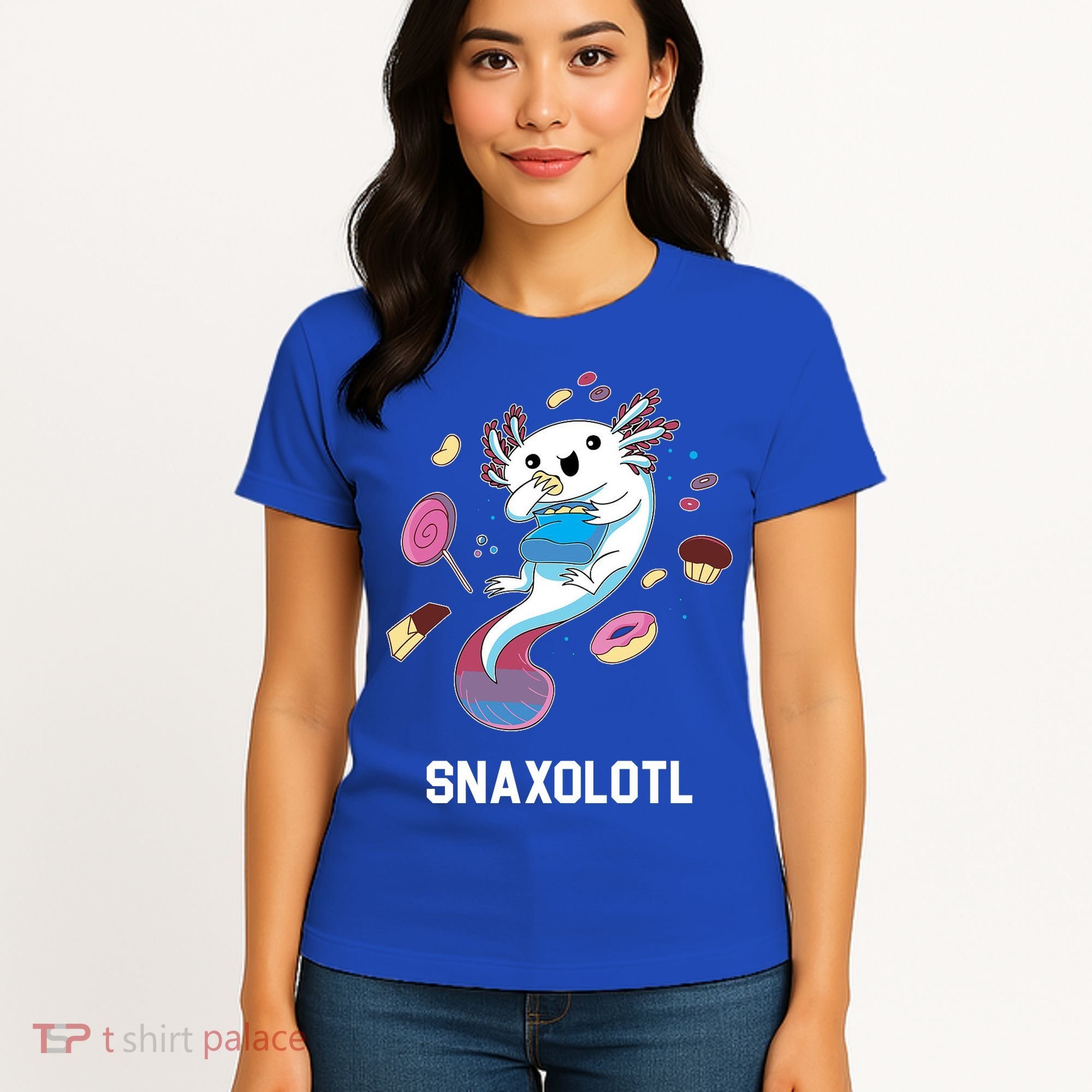 Snaxolotl Axolotl Donuts Cupcakes Candy Junk Food Women's T-Shirt