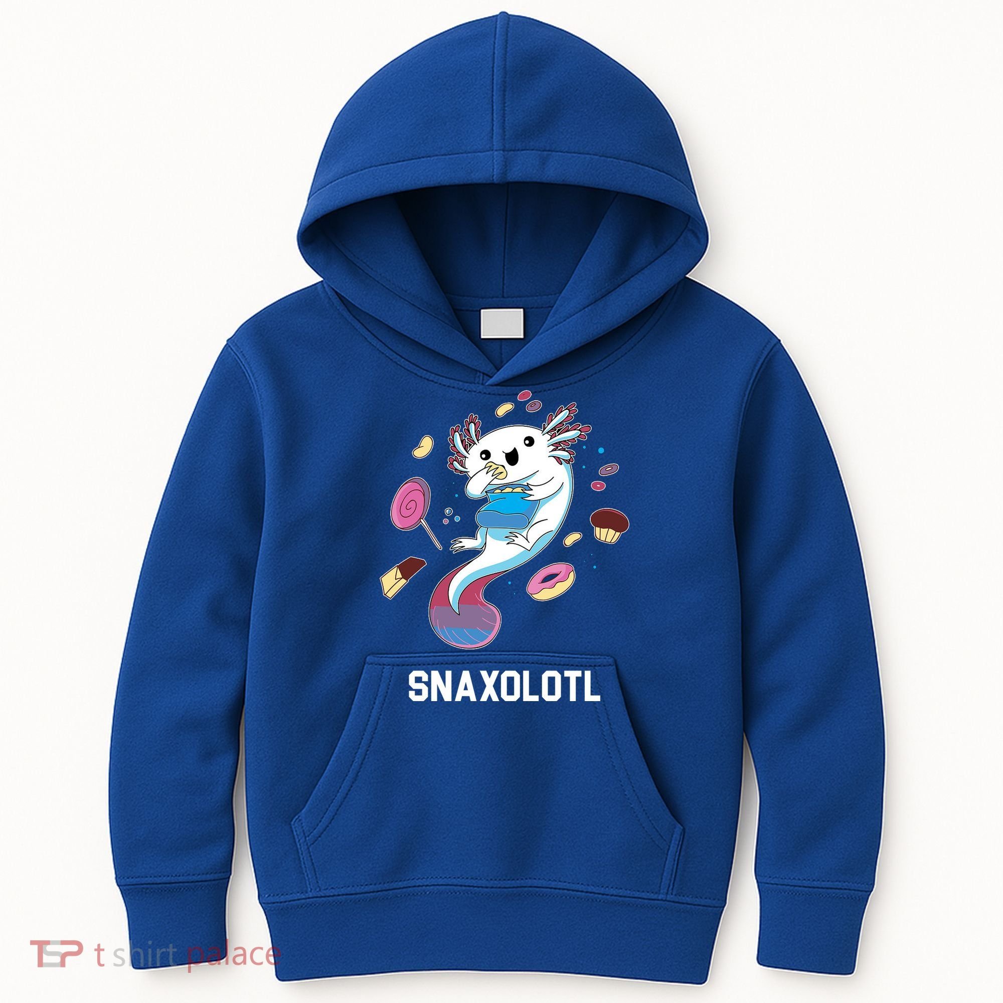 Snaxolotl Axolotl Donuts Cupcakes Candy Junk Food Kids Hoodie
