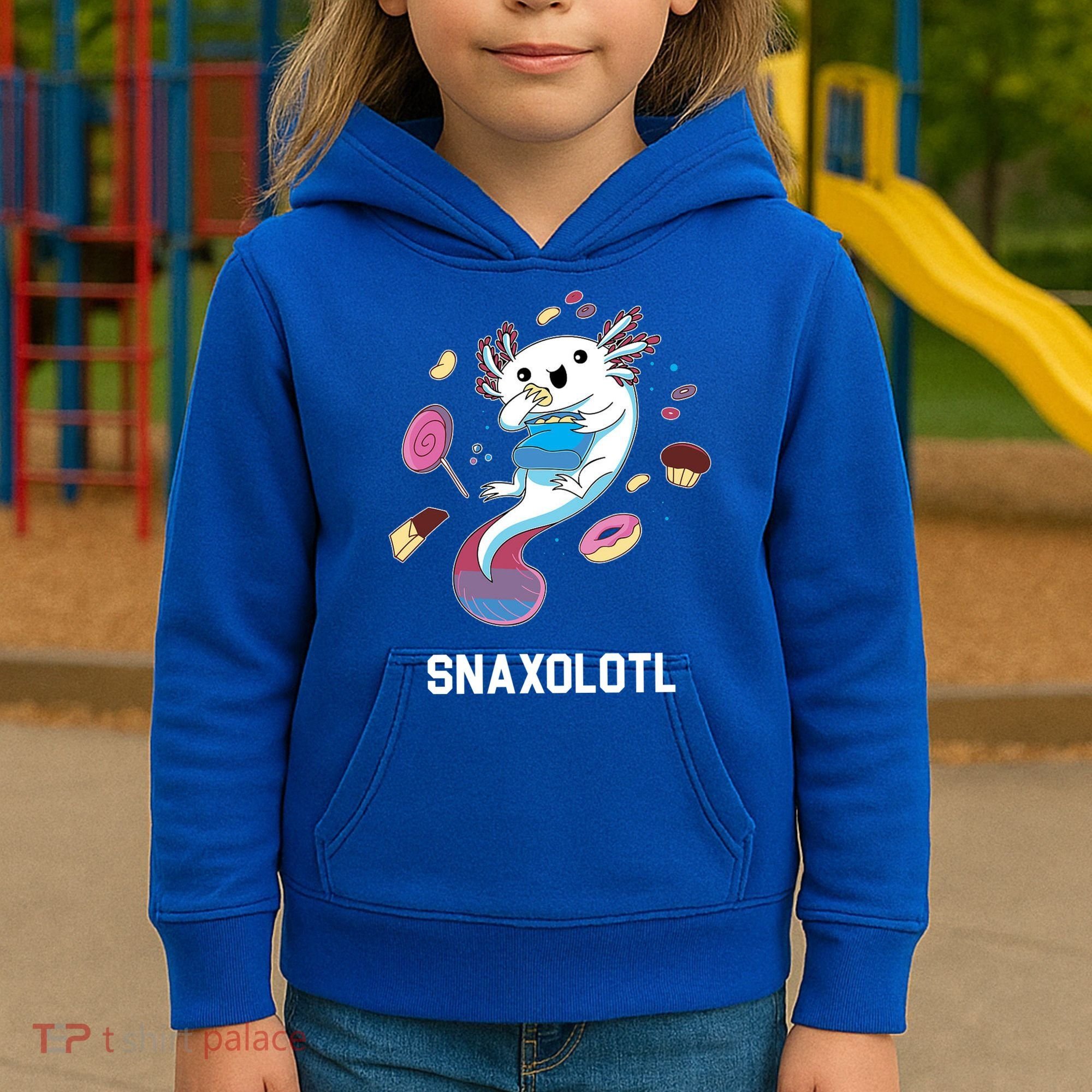 Snaxolotl Axolotl Donuts Cupcakes Candy Junk Food Kids Hoodie