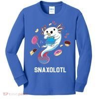 Snaxolotl Axolotl Donuts Cupcakes Candy Junk Food Kids Long Sleeve Shirt thumb 0