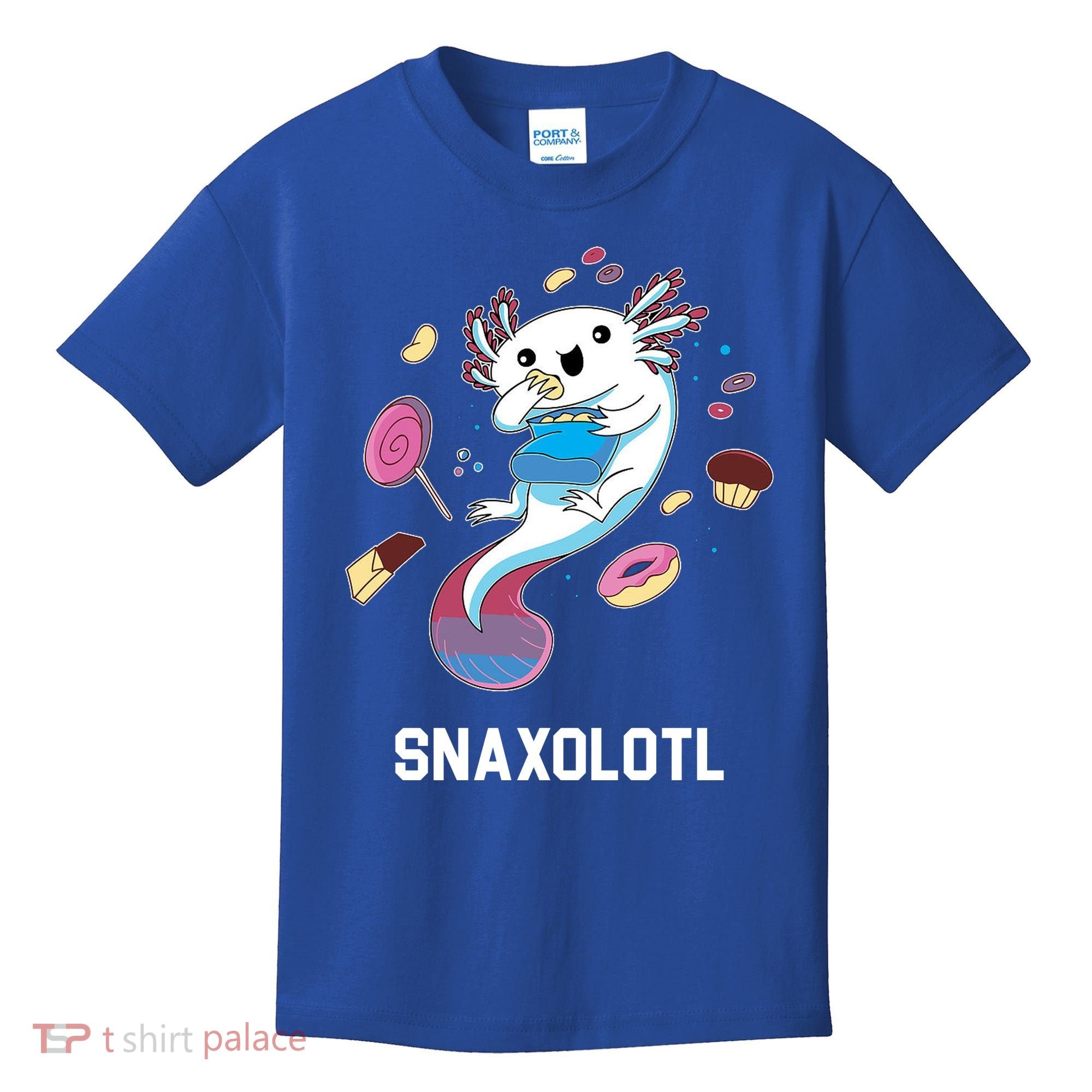 Snaxolotl Axolotl Donuts Cupcakes Candy Junk Food Kids T-Shirt
