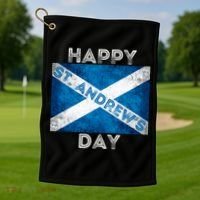 St Andrews Day Scotland Flag Scottish Happy Tartan Army Meaningful Gift Golf Towel thumb 1