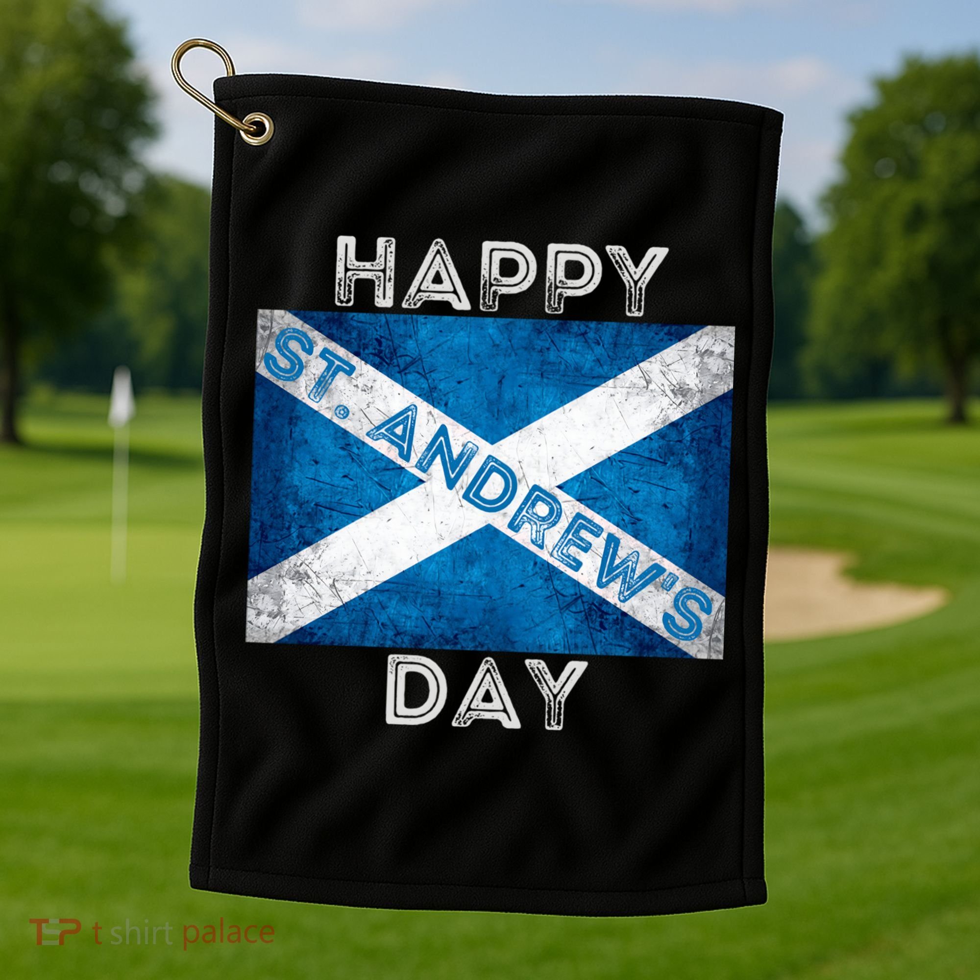 St Andrews Day Scotland Flag Scottish Happy Tartan Army Meaningful Gift Golf Towel