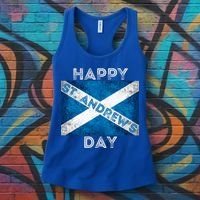 St Andrews Day Scotland Flag Scottish Happy Tartan Army Meaningful Gift Women's Tank Top thumb 3