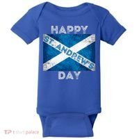 St Andrews Day Scotland Flag Scottish Happy Tartan Army Meaningful Gift Baby Bodysuit thumb 0