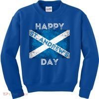St Andrews Day Scotland Flag Scottish Happy Tartan Army Meaningful Gift Kids Sweatshirt thumb 0