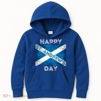 St Andrews Day Scotland Flag Scottish Happy Tartan Army Meaningful Gift Kids Hoodie thumb 0