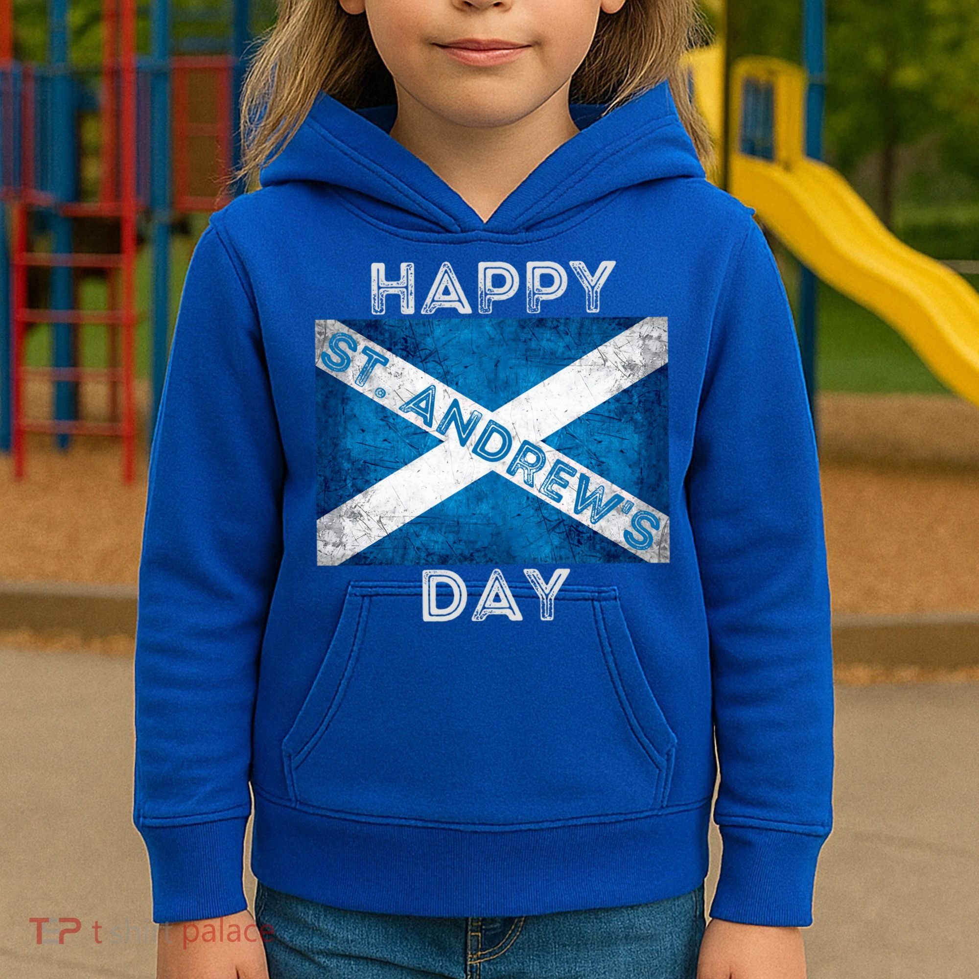 St Andrews Day Scotland Flag Scottish Happy Tartan Army Meaningful Gift Kids Hoodie