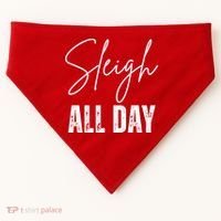 Sleigh All Day Christmas Holiday USA-Made Doggie Bandana thumb 0