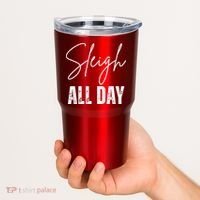 Sleigh All Day Christmas Holiday Tumbler thumb 2