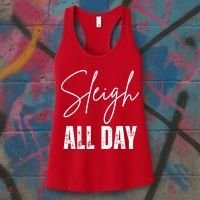 Sleigh All Day Christmas Holiday Women's Tank Top thumb 3