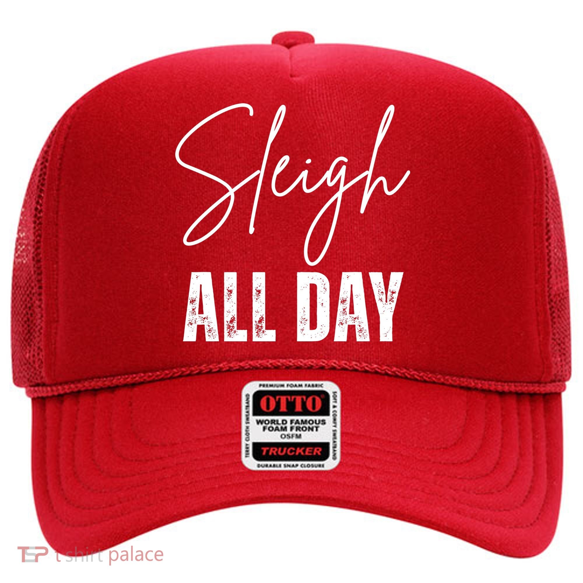 Sleigh All Day Christmas Holiday Hat