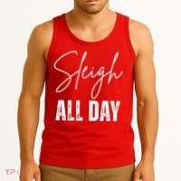 Sleigh All Day Christmas Holiday Tank Top thumb 3