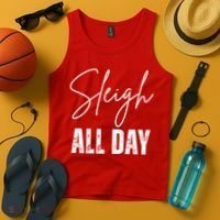 Sleigh All Day Christmas Holiday Tank Top thumb 4
