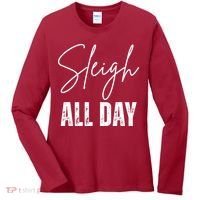 Sleigh All Day Christmas Holiday Women's Long Sleeve Shirt thumb 0