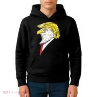 Spirit Animal Donald Trump Eagle Hair Kids Hoodie thumb 4