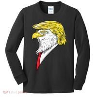 Spirit Animal Donald Trump Eagle Hair Kids Long Sleeve Shirt thumb 0
