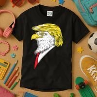 Spirit Animal Donald Trump Eagle Hair Kids T-Shirt thumb 3