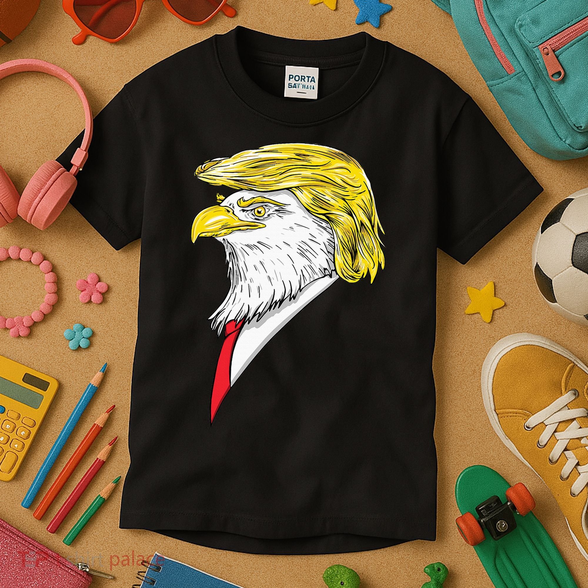 Spirit Animal Donald Trump Eagle Hair Kids T-Shirt