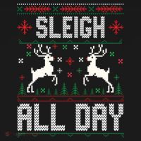 Sleigh All Day Ugly Christmas Sweater Reindeer Holiday Gift Ornament thumb 1