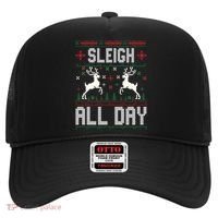 Sleigh All Day Ugly Christmas Sweater Reindeer Holiday Gift Hat thumb 0
