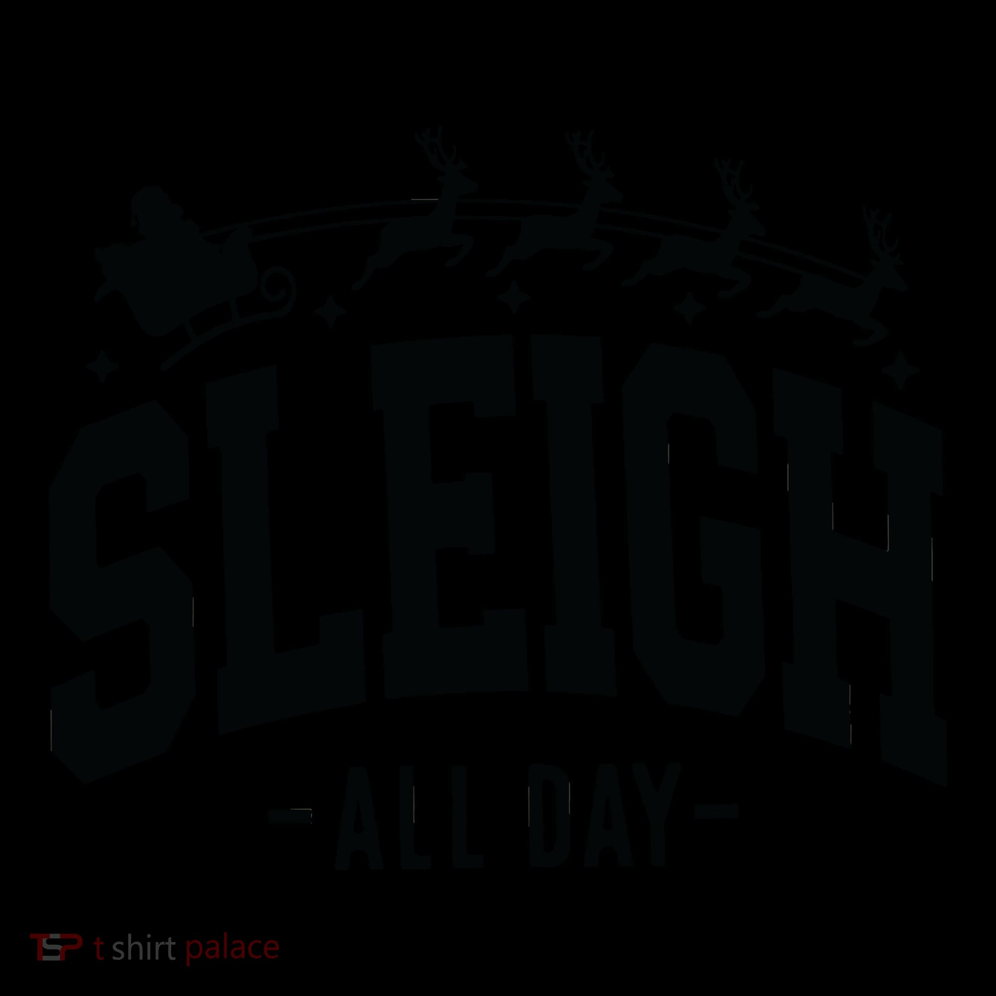 Sleigh All Day Funny Christmas Toddler Hoodie