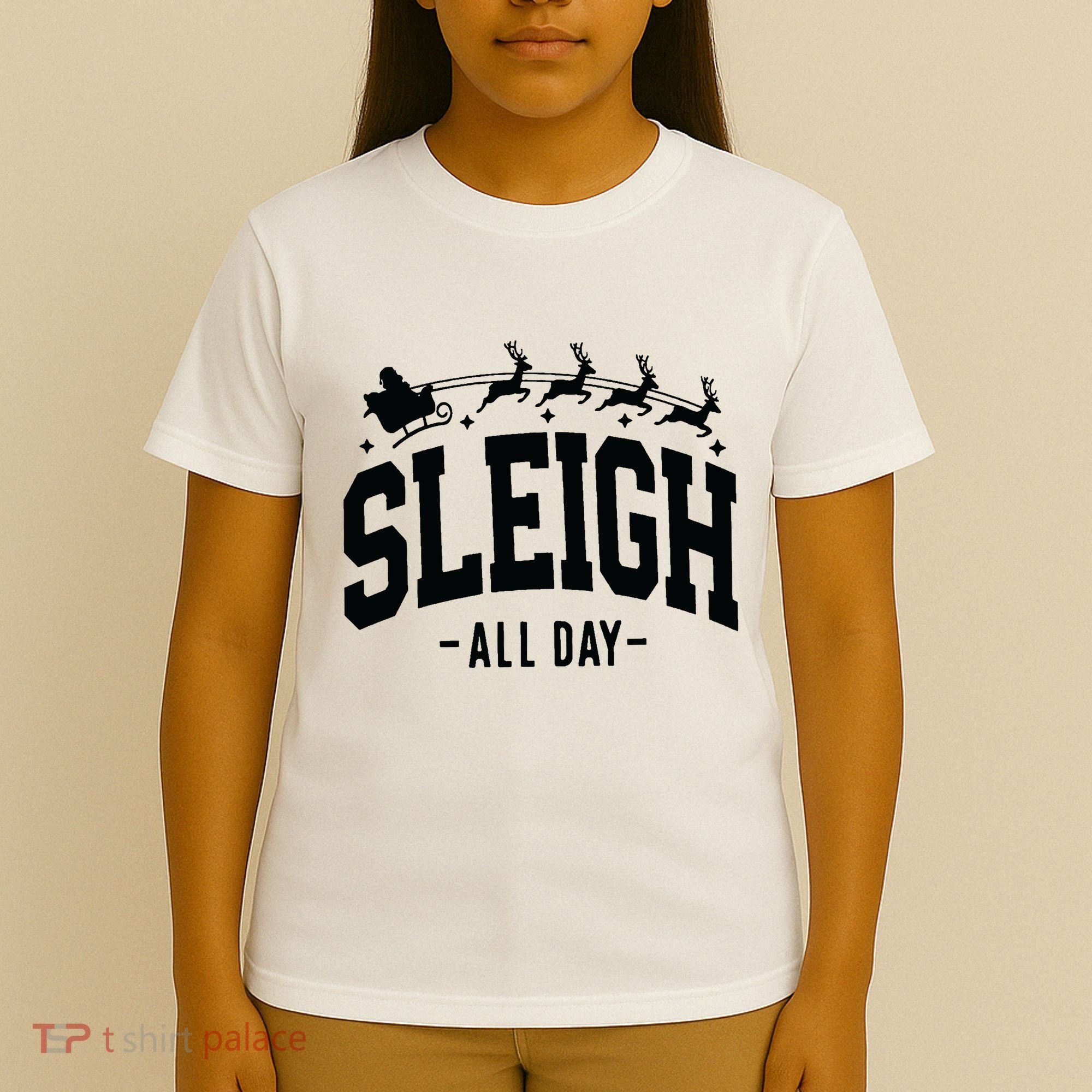 Sleigh All Day Funny Christmas T-Shirt