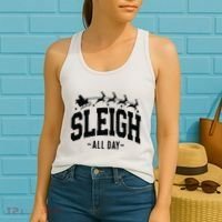 Sleigh All Day Funny Christmas Women's Tank Top thumb 2