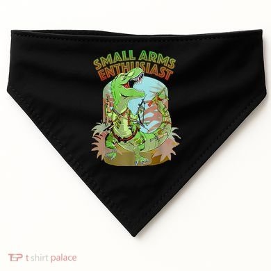 Small Arms Enthusiast Funny Trex Dinosaur Gun USA-Made Doggie Bandana