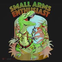 Small Arms Enthusiast Funny Trex Dinosaur Gun Backpack thumb 2