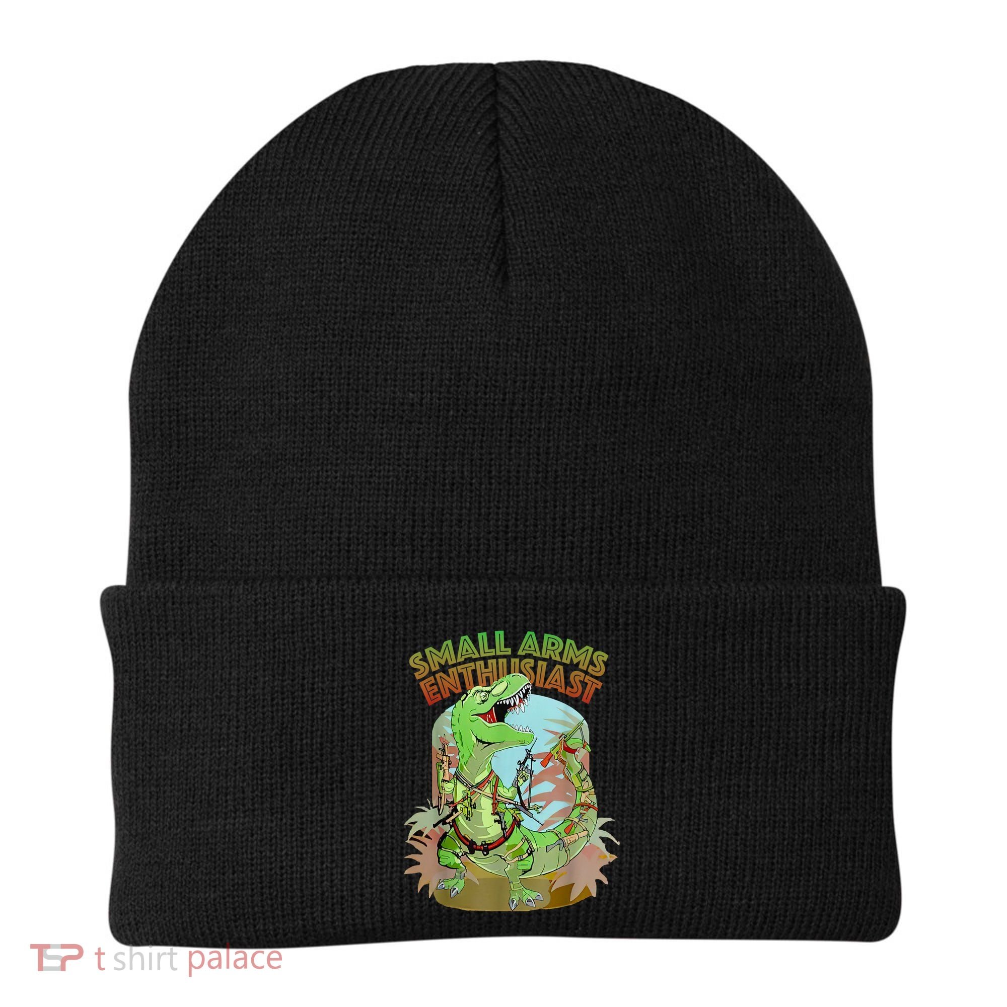 Small Arms Enthusiast Funny Trex Dinosaur Gun Beanie