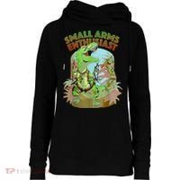 Small Arms Enthusiast Funny Trex Dinosaur Gun Womens Funnel Neck Pullover Hood thumb 0