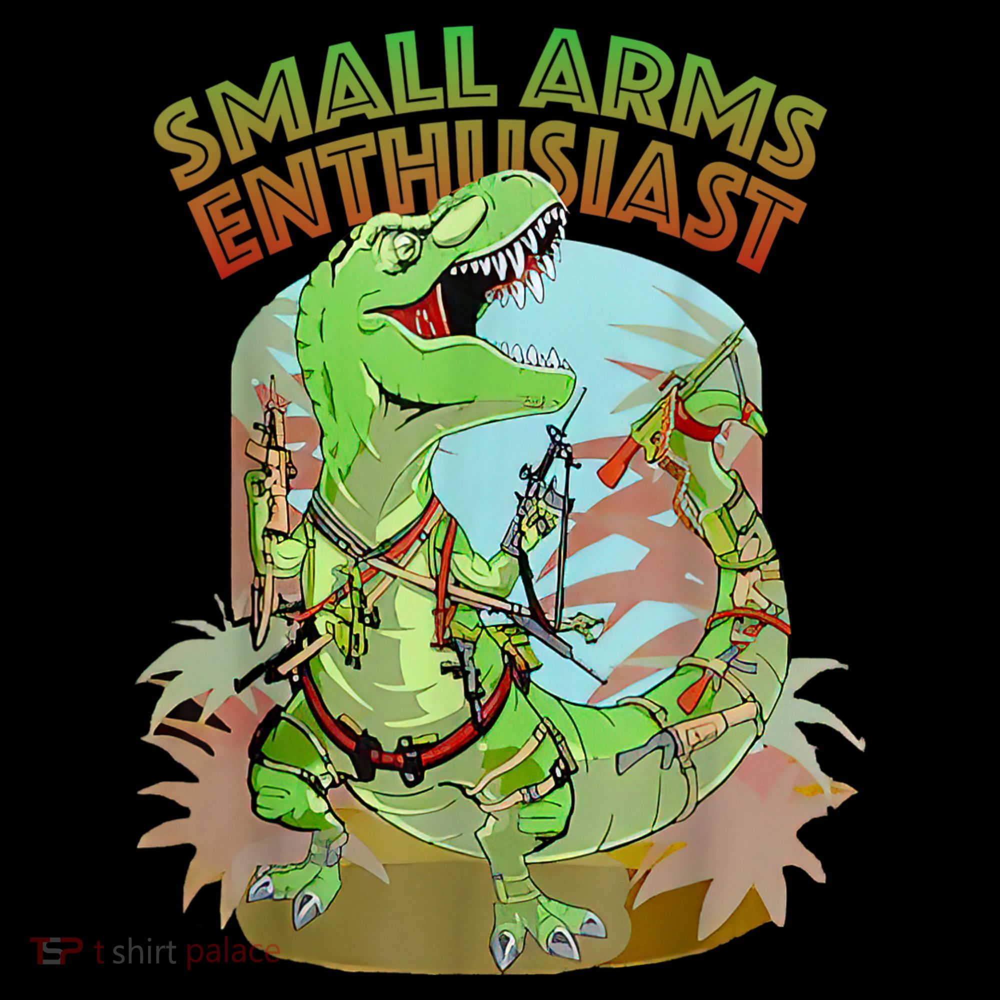 Small Arms Enthusiast Funny Trex Dinosaur Gun Performance Fleece Hoodie