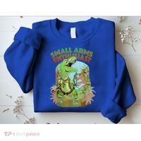 Small Arms Enthusiast Funny Trex Dinosaur Gun Sweatshirt thumb 2