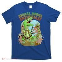 Small Arms Enthusiast Funny Trex Dinosaur Gun T-Shirt thumb 0