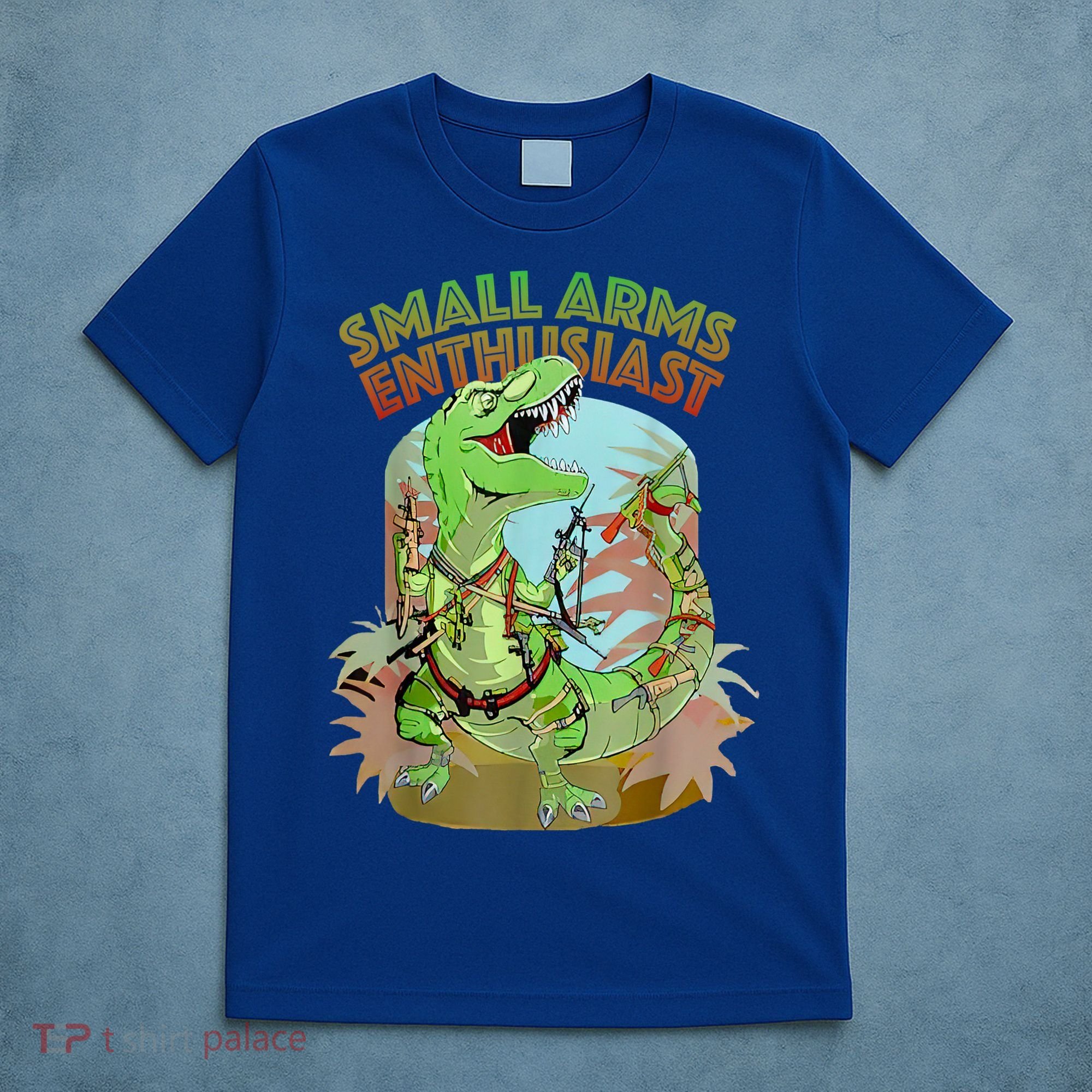 Small Arms Enthusiast Funny Trex Dinosaur Gun T-Shirt