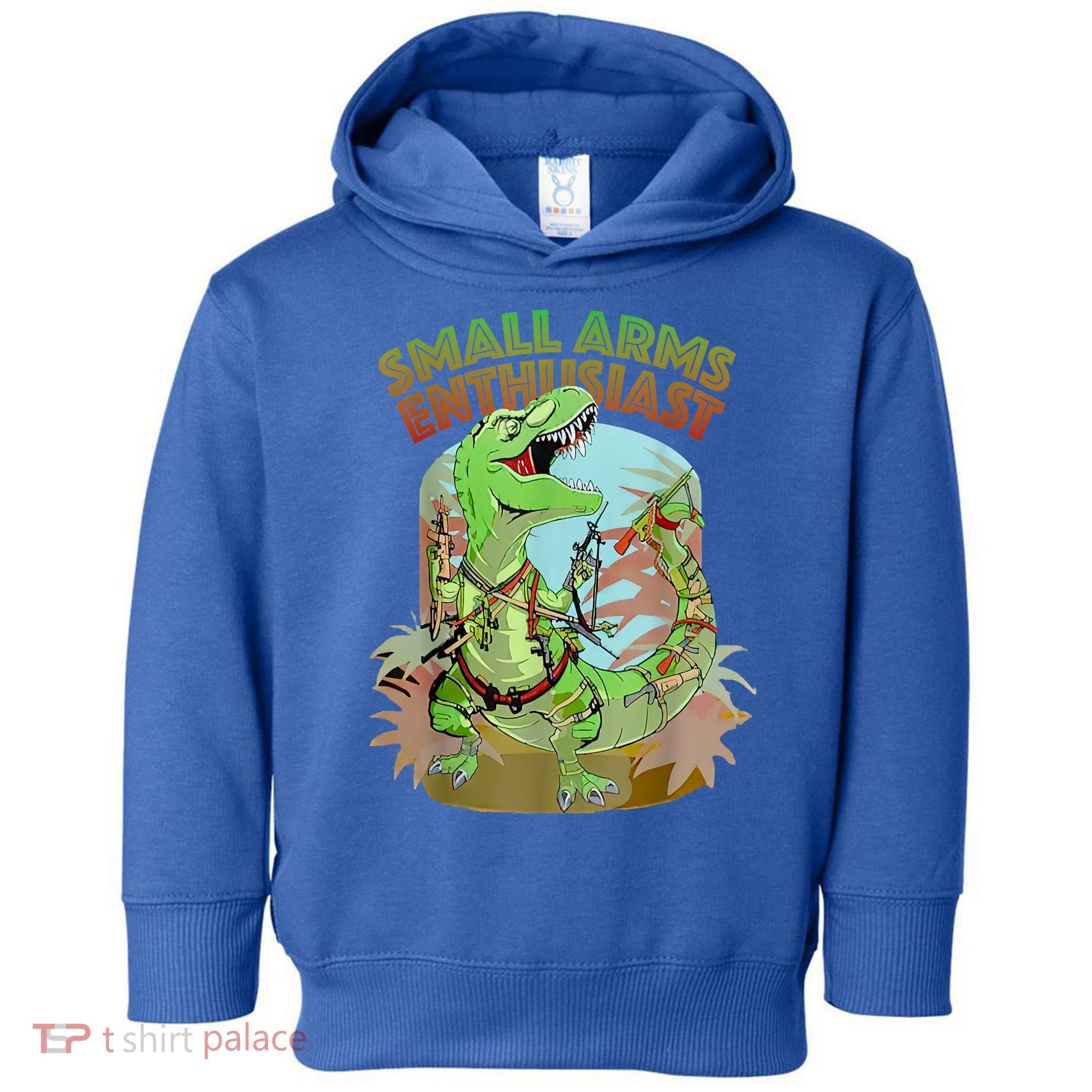 Small Arms Enthusiast Funny Trex Dinosaur Gun Toddler Hoodie