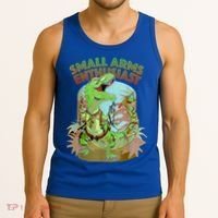Small Arms Enthusiast Funny Trex Dinosaur Gun Tank Top thumb 3