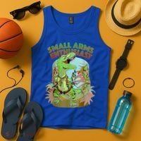 Small Arms Enthusiast Funny Trex Dinosaur Gun Tank Top thumb 4